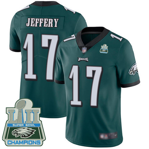 Men Philadelphia Eagles #17 Alshon Jeffery Midnight Green Team Color Vapor Untouchable NFL Jersey Limited 100th